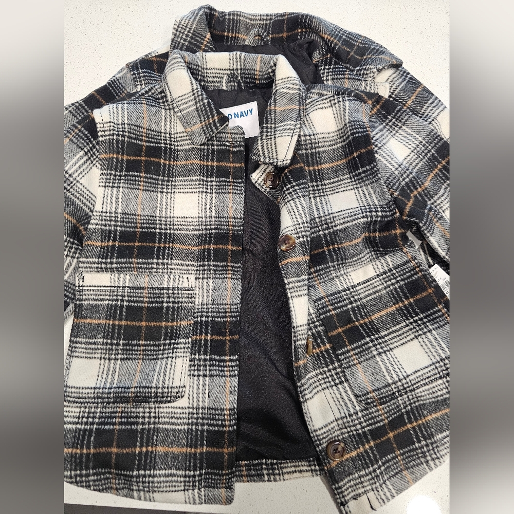 Old Navy Toddler Plaid Peacoat